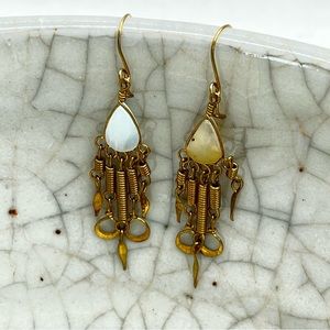 Boho Stone Dangle Earrings Fun Dangle Details